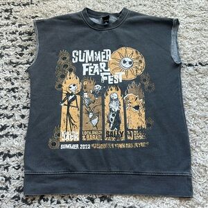 Nightmare Before Christmas Sweater Cut Off Size Extra Small